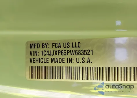 2023 Jeep Wrangler 4Xe Sahara 4X4 z USA, uszkodzony, nr VIN 1C4JJXP65PW683521